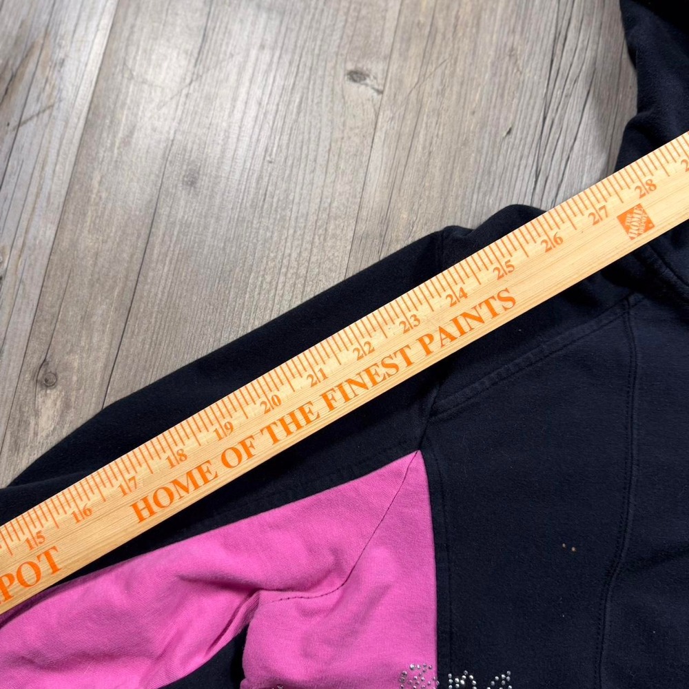 BCBGMAXAZRIA black & pink zip up hoodie - Picture 4 of 5